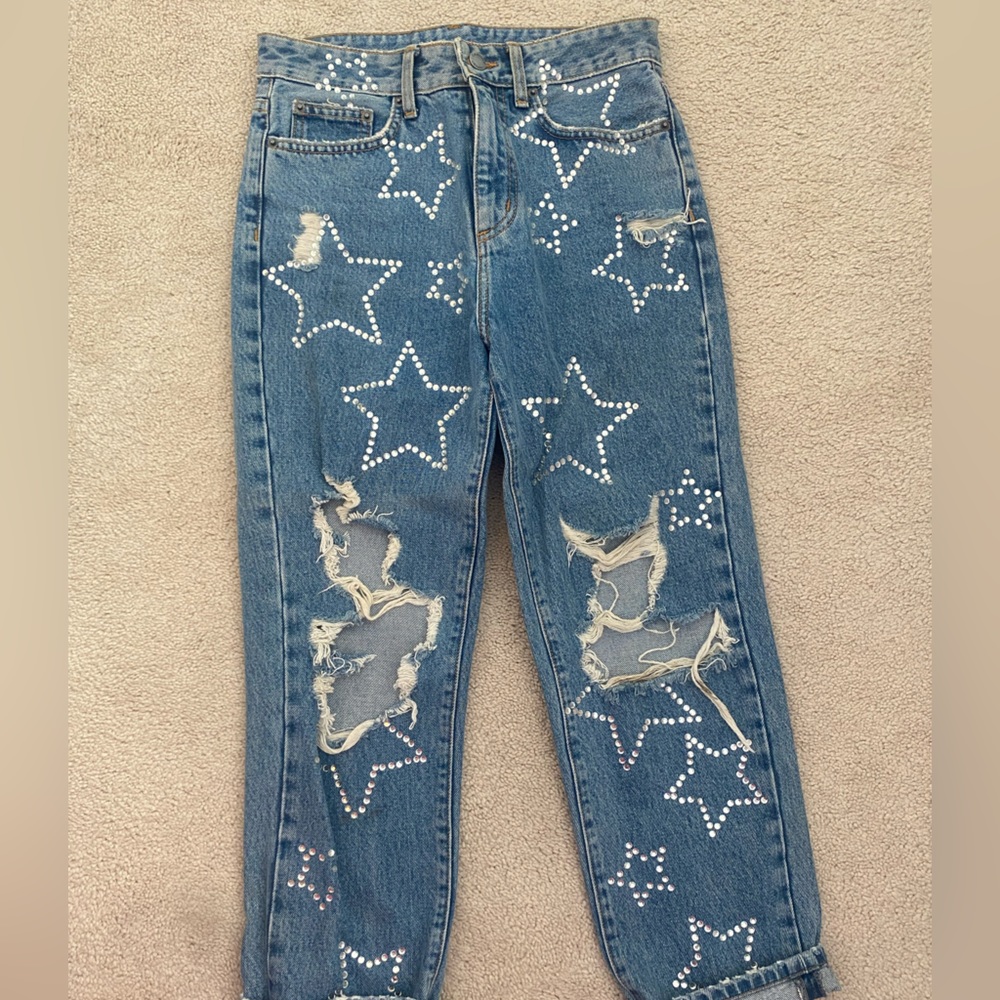 Carmar High Waisted Star Jeans